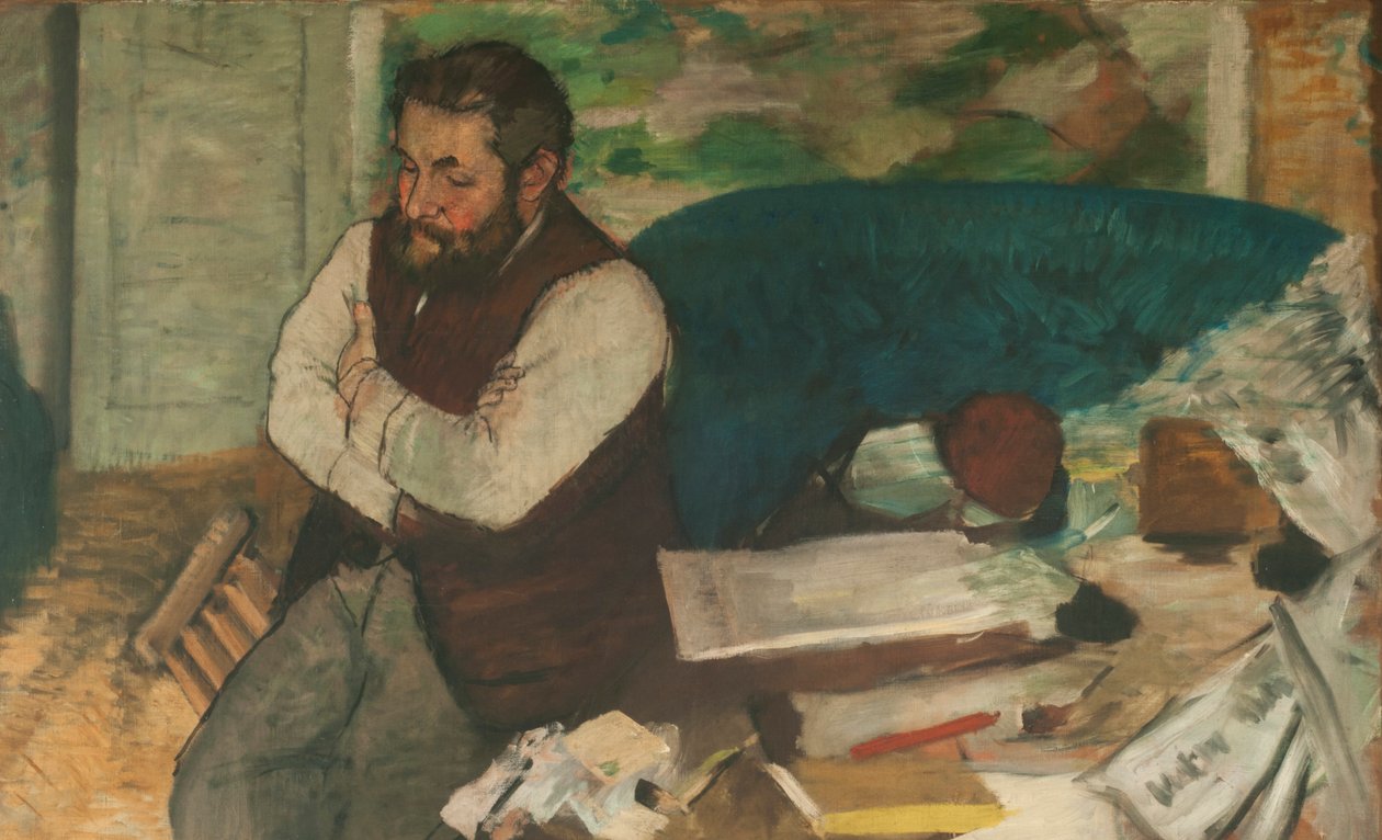 Porträtt av Diego Martelli, 1879. av Edgar Degas