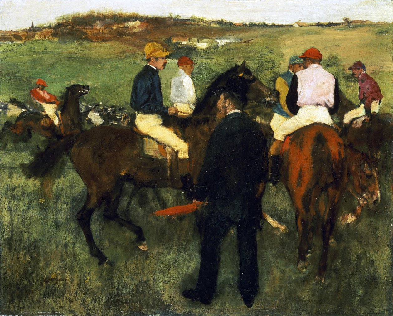 Tävlingshästar av Edgar Degas