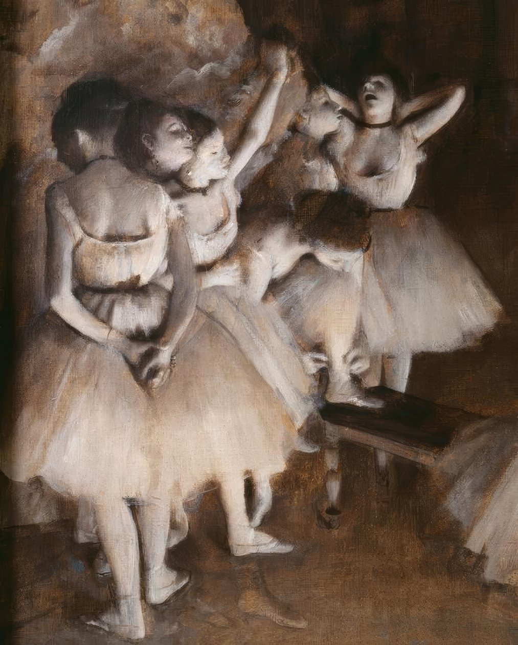 Repetition av en balett på scenen av Edgar Degas