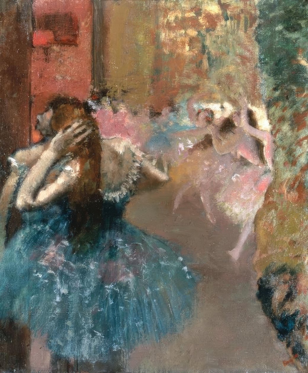 Balett scen av Edgar Degas
