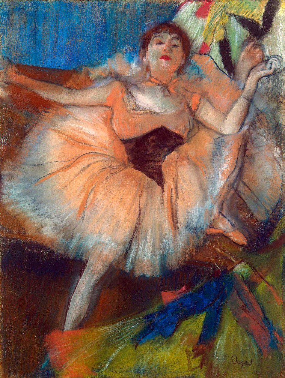 Sittande dansare, 1879-1880. av Edgar Degas