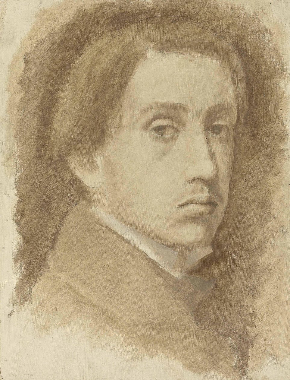 Självporträtt, ca 1854. av Edgar Degas