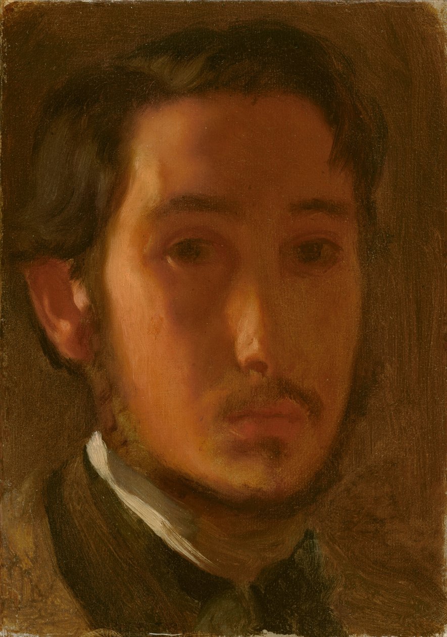 Självporträtt med vit krage, ca. 1857. av Edgar Degas