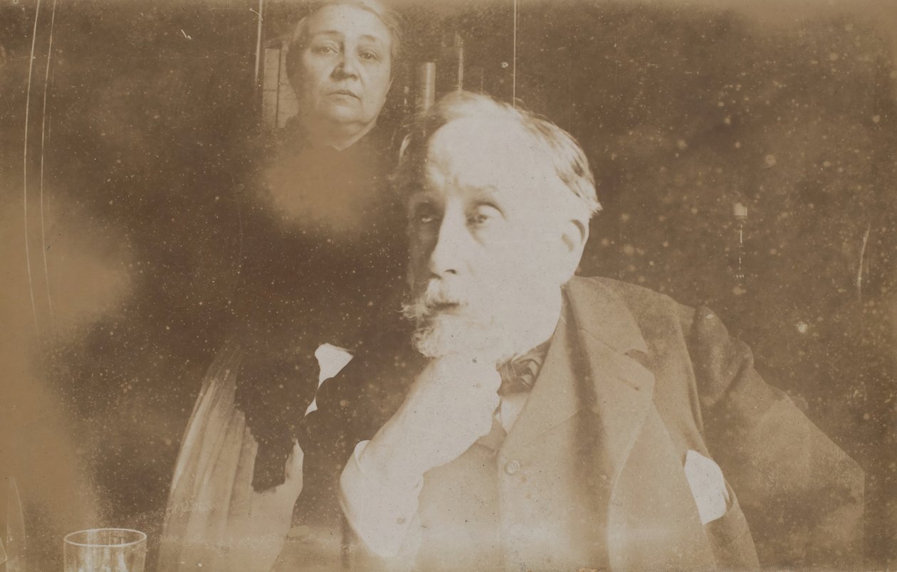 [Självporträtt med Zoé Closier], troligen 1895. av Edgar Degas