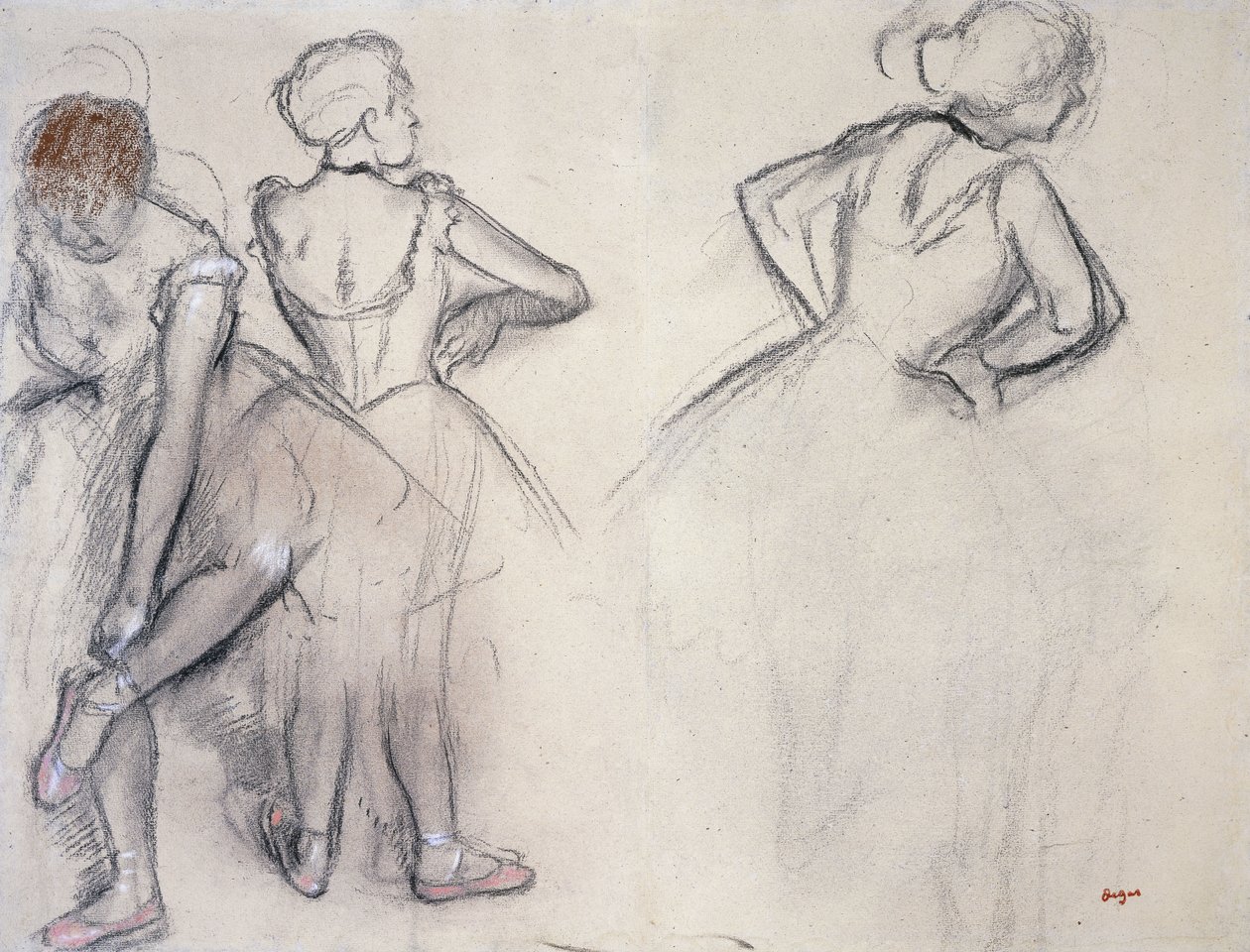 Studie av dansare; Studie av dansare, av Edgar Degas