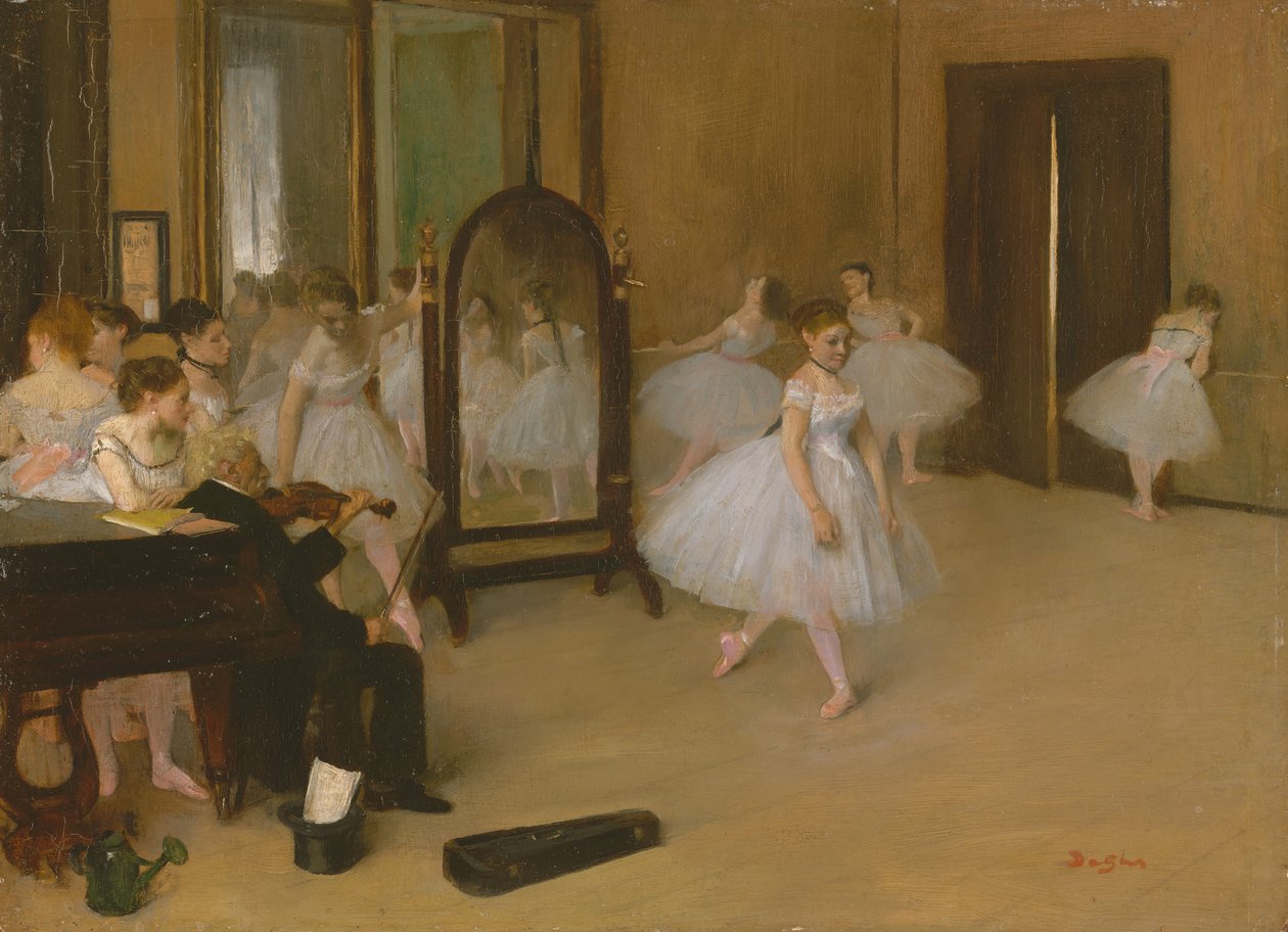 Dansklassen, ca. 1870. av Edgar Degas