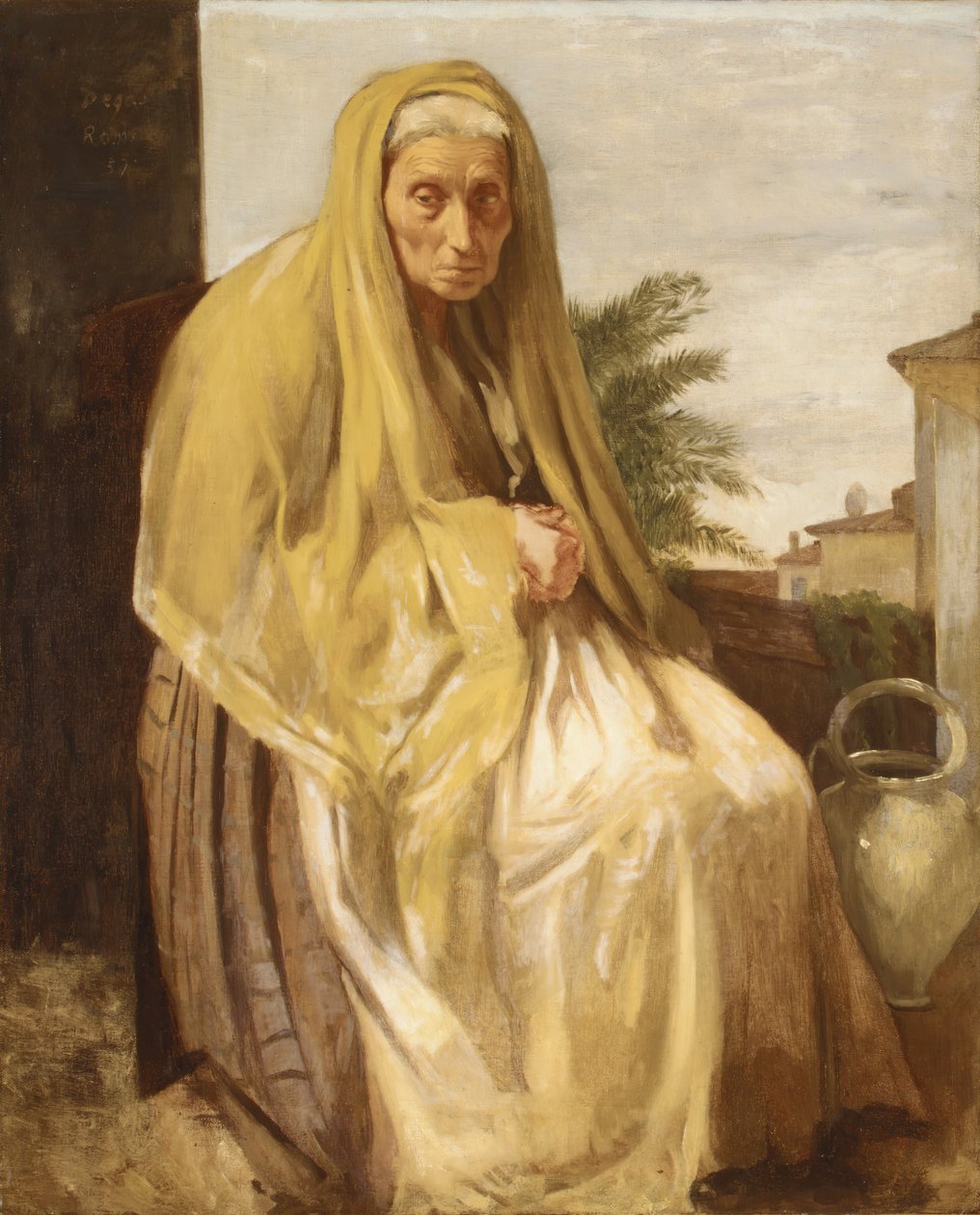 Den gamla italienska kvinnan, 1857. av Edgar Degas