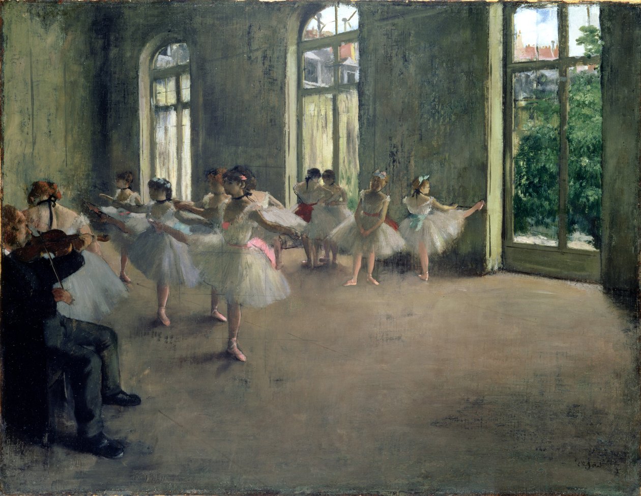 Repetitionen, c.1873-78 av Edgar Degas