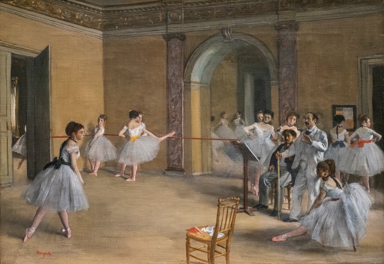 Dans lecon. 1872. Olja på duk. av Edgar Degas