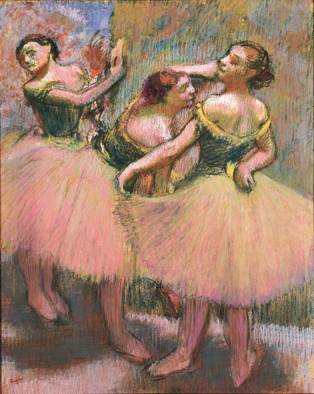 Tre dansare av Edgar Degas