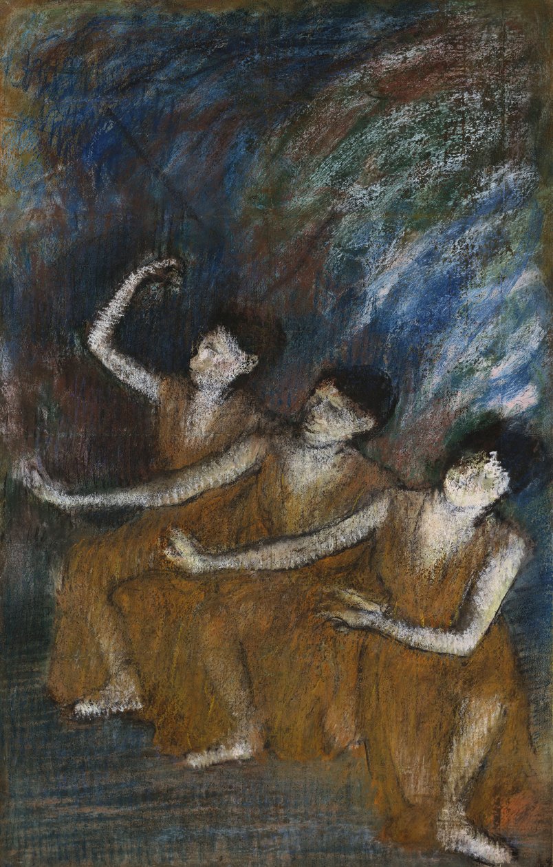 Tre dansare, ca 1895-98 av Edgar Degas