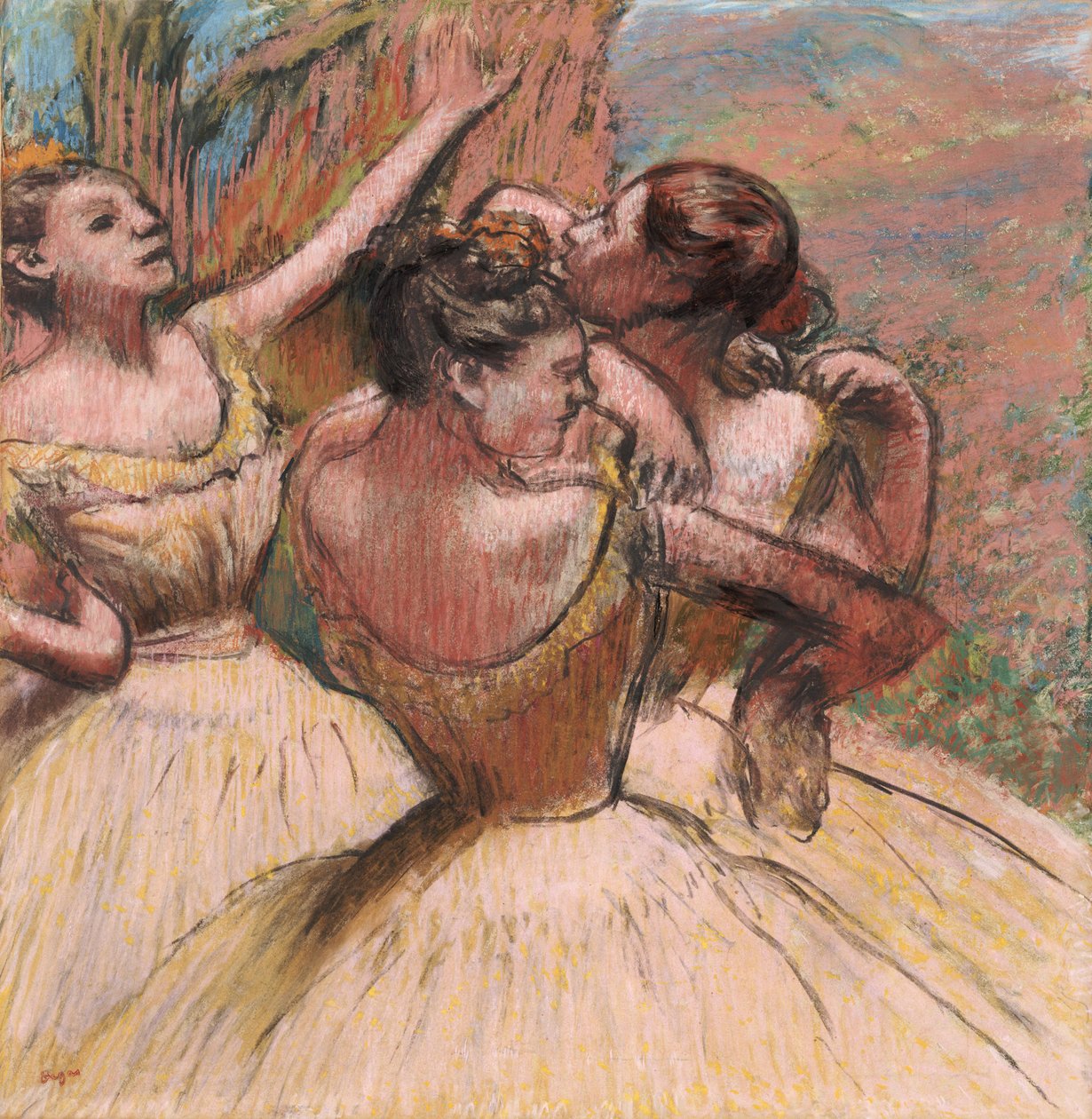 Tre dansare, ca 1899 av Edgar Degas