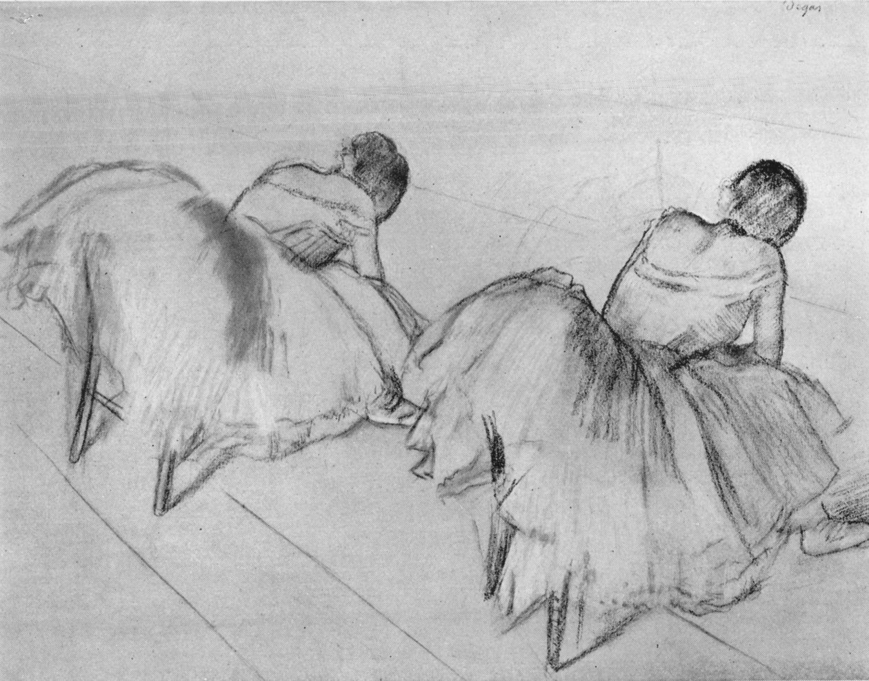 Två dansare vilar, 1900-talet av Edgar Degas