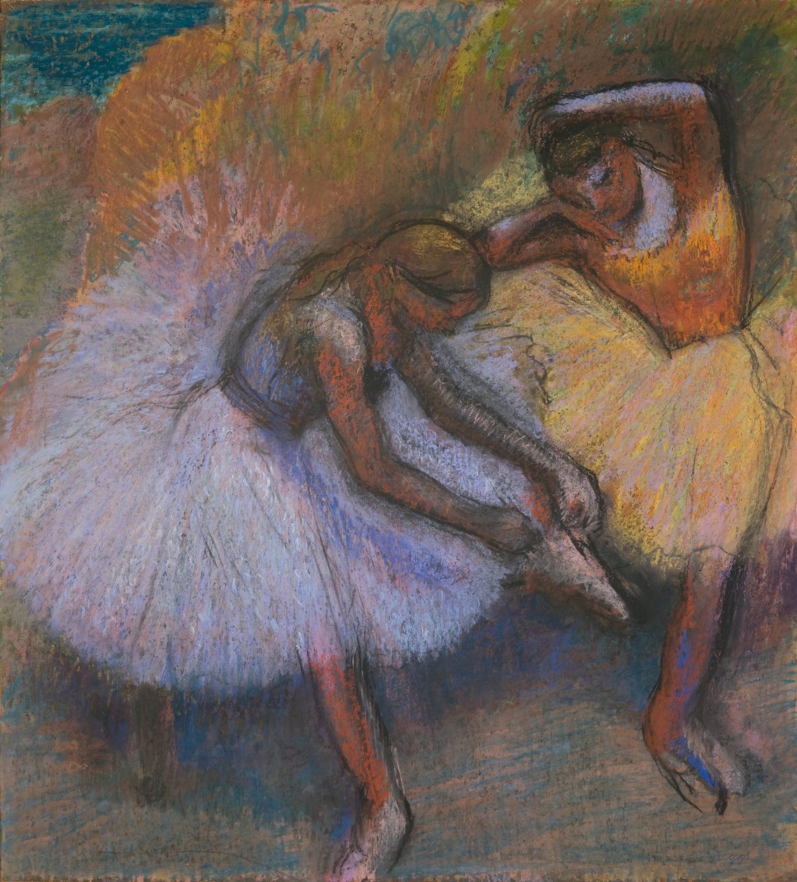 Två dansare, ca 1898 (pastell på papper) av Edgar Degas