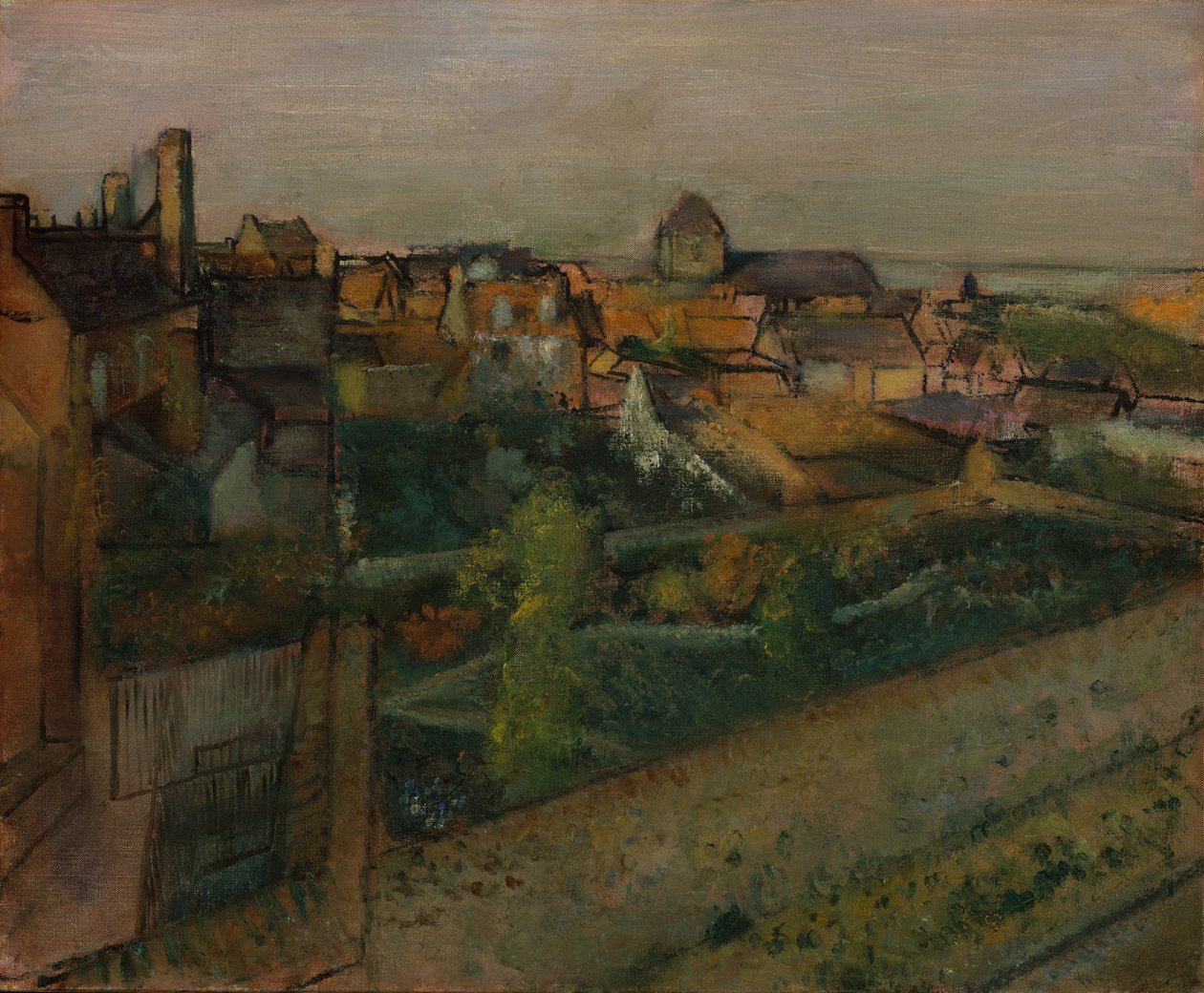 Utsikt över Saint-Valéry-sur-Somme, 1896-98. av Edgar Degas