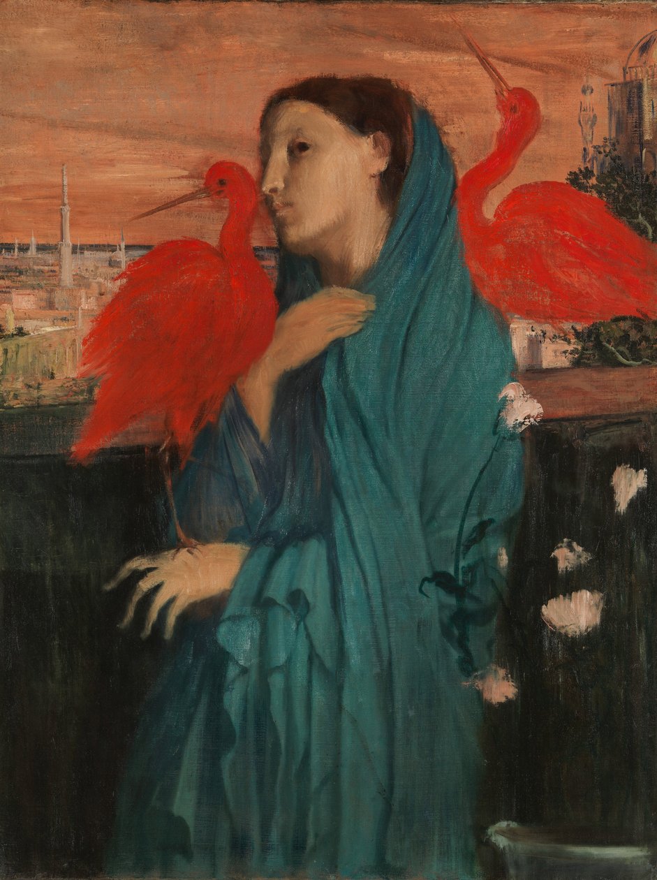 Ung kvinna med Ibis av Edgar Degas