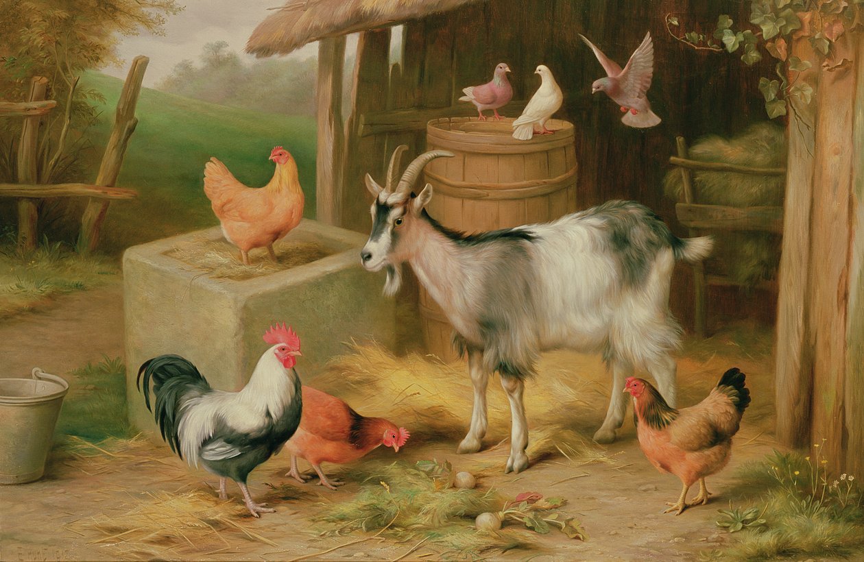 Scen från bondgård av Edgar Hunt