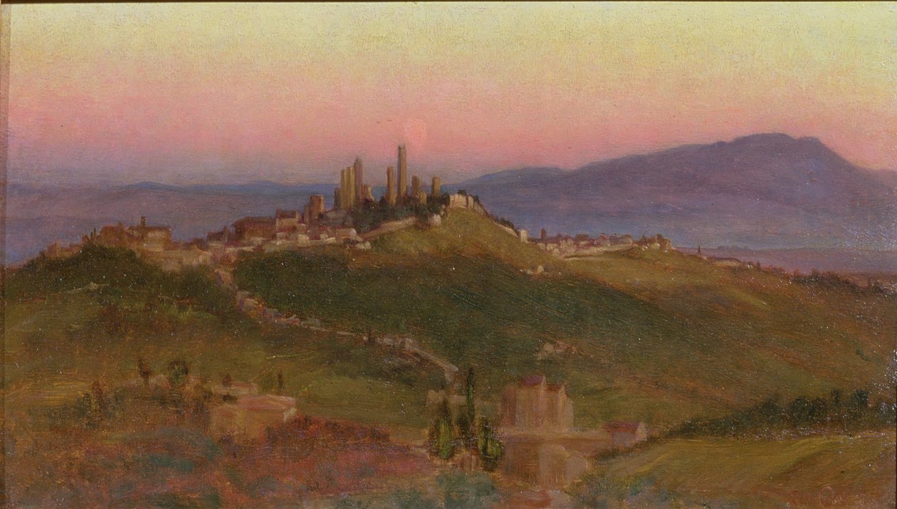 Utsikt över San Gimignano, 1898 av Edith Ridley Corbet