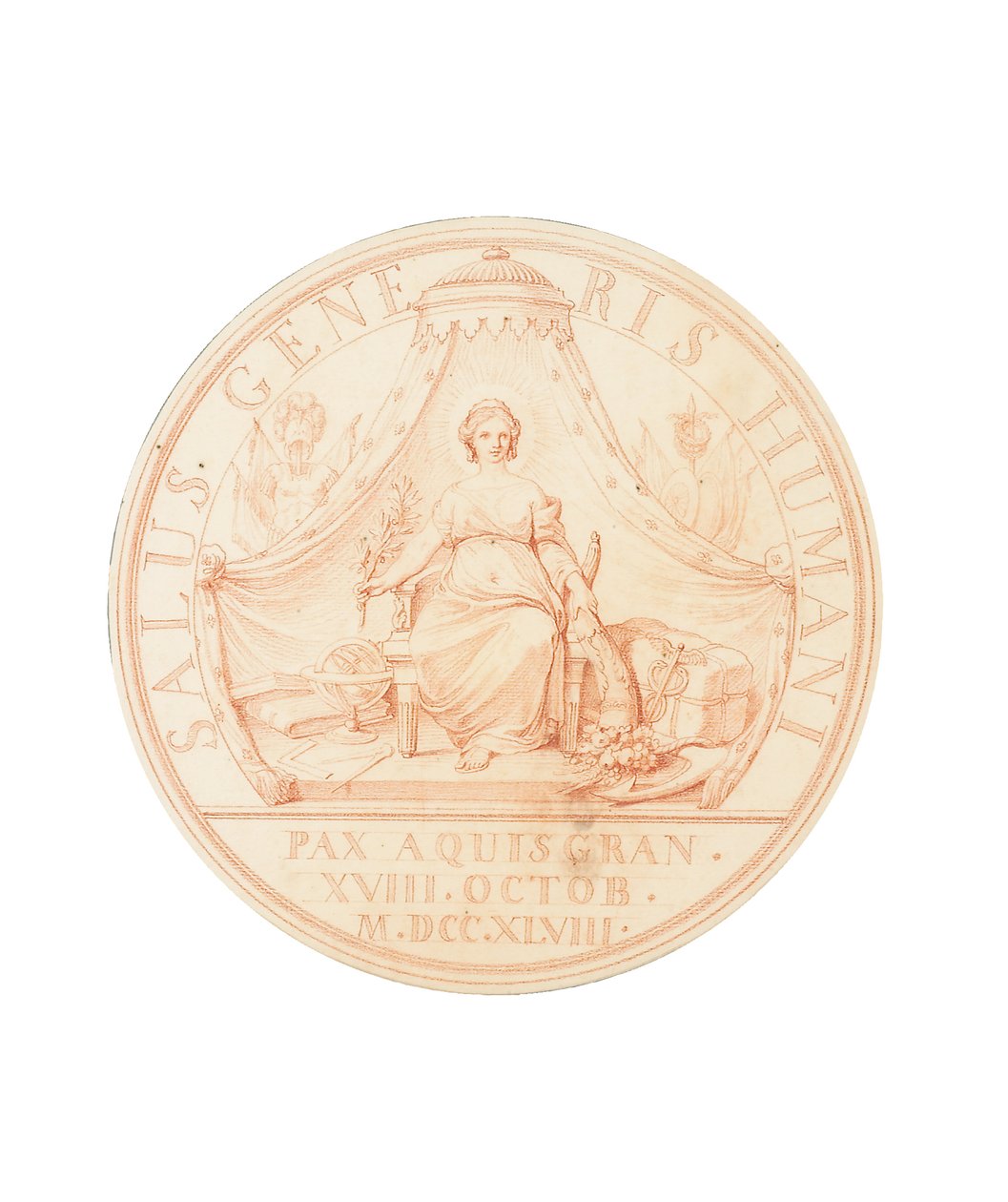Freden i Aix-la-Chapelle, 1748 av Edmé Bouchardon