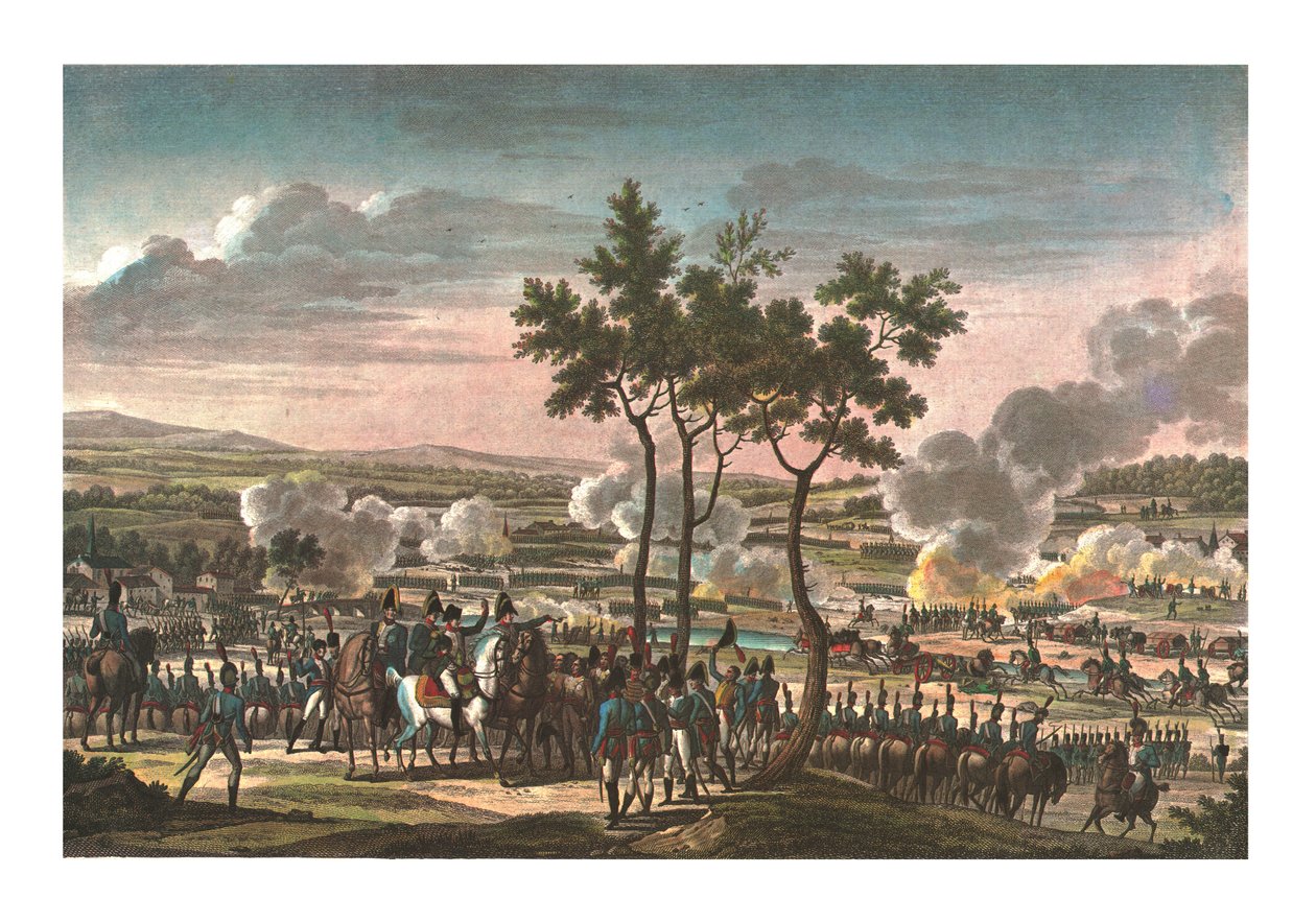 Slaget vid Abensberg, 20 april 1809, c1850 av Edme Bovinet