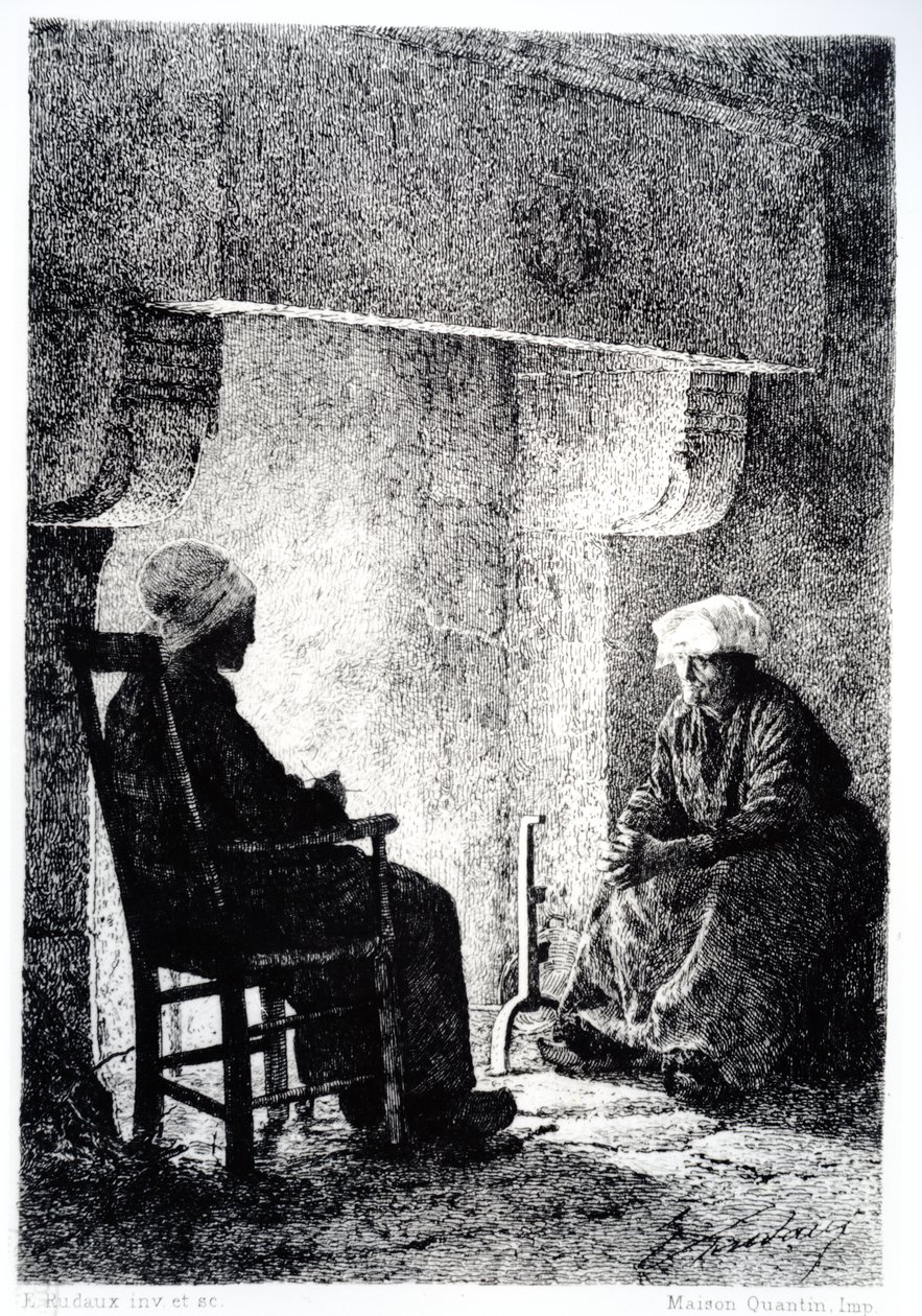 Illustration från The Devils Pool av George Sands av Edmond Adolphe Rudaux