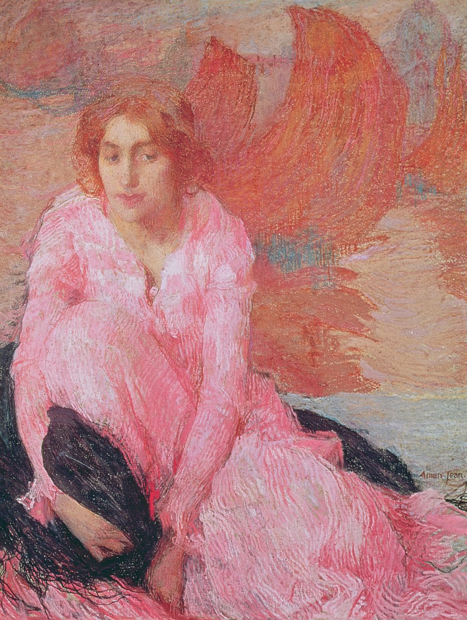 Lady in Rose av Edmond François Aman Jean