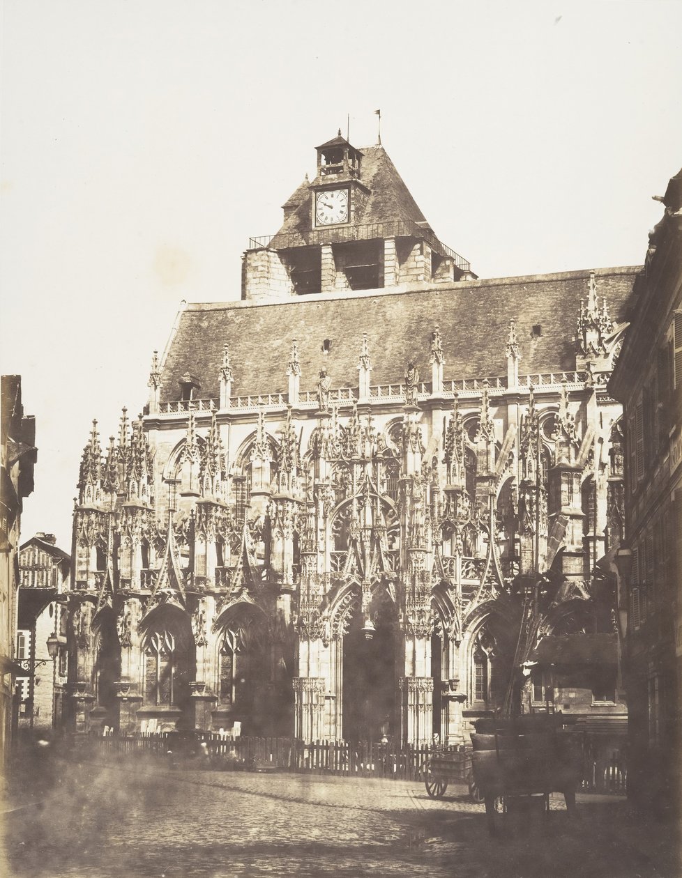 Louviers katedral, allmän utsikt, 1852-54. av Edmond Bacot