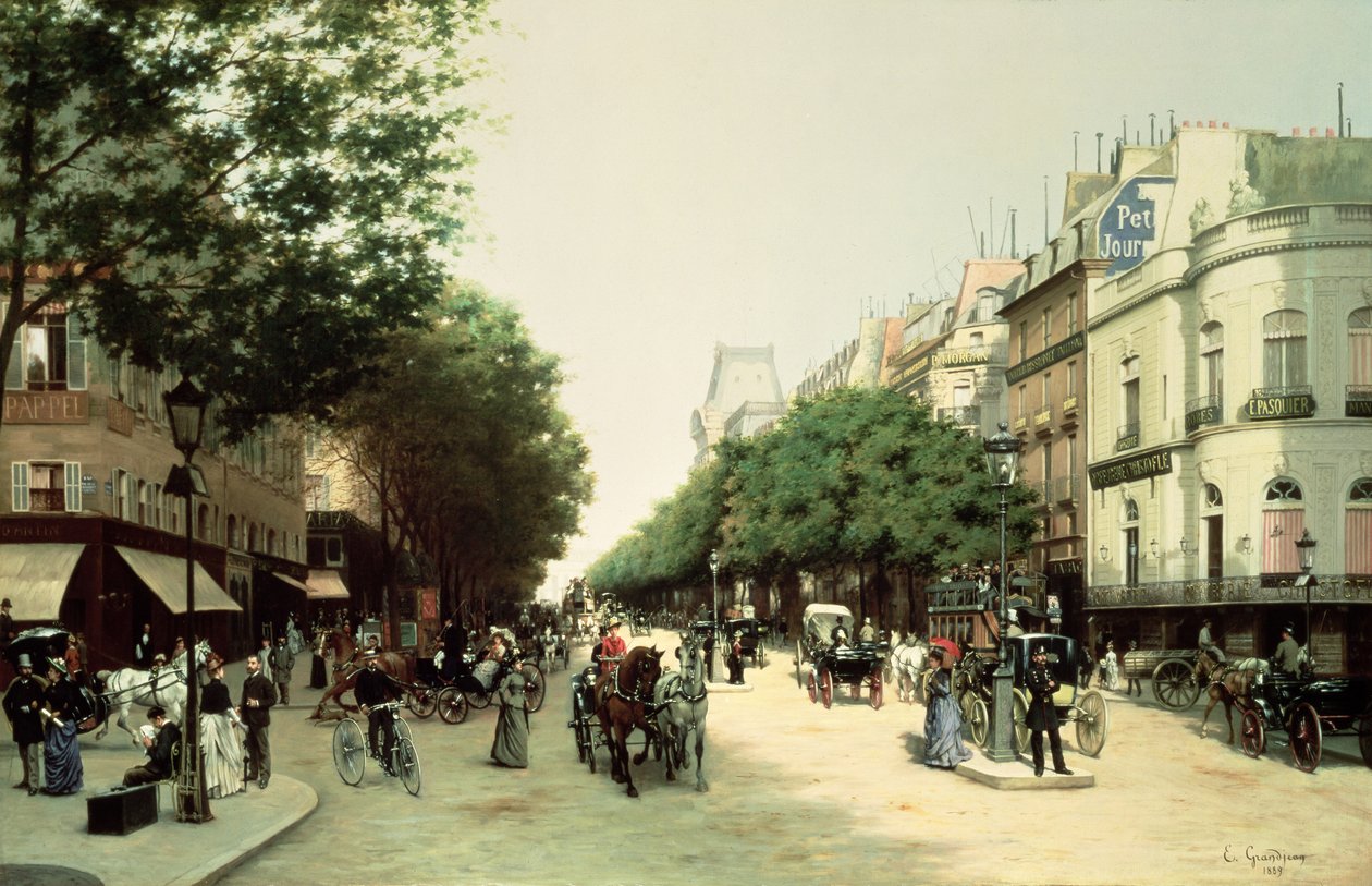 Italienarnas boulevard av Edmond Georges Grandjean