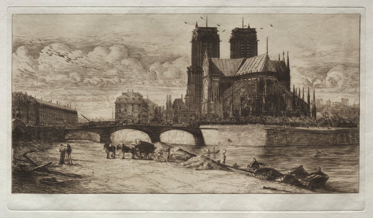 Apsis i Notre Dame de Paris av Edmond Gosselin
