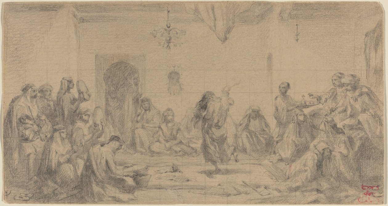 Interiör med dansare av Edmond Hédouin