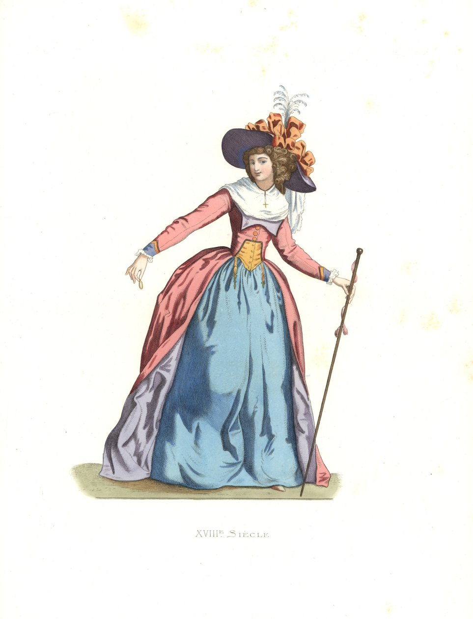 Fashionabla kvinna, Frankrike av Edmond Lechevallier Chevignard