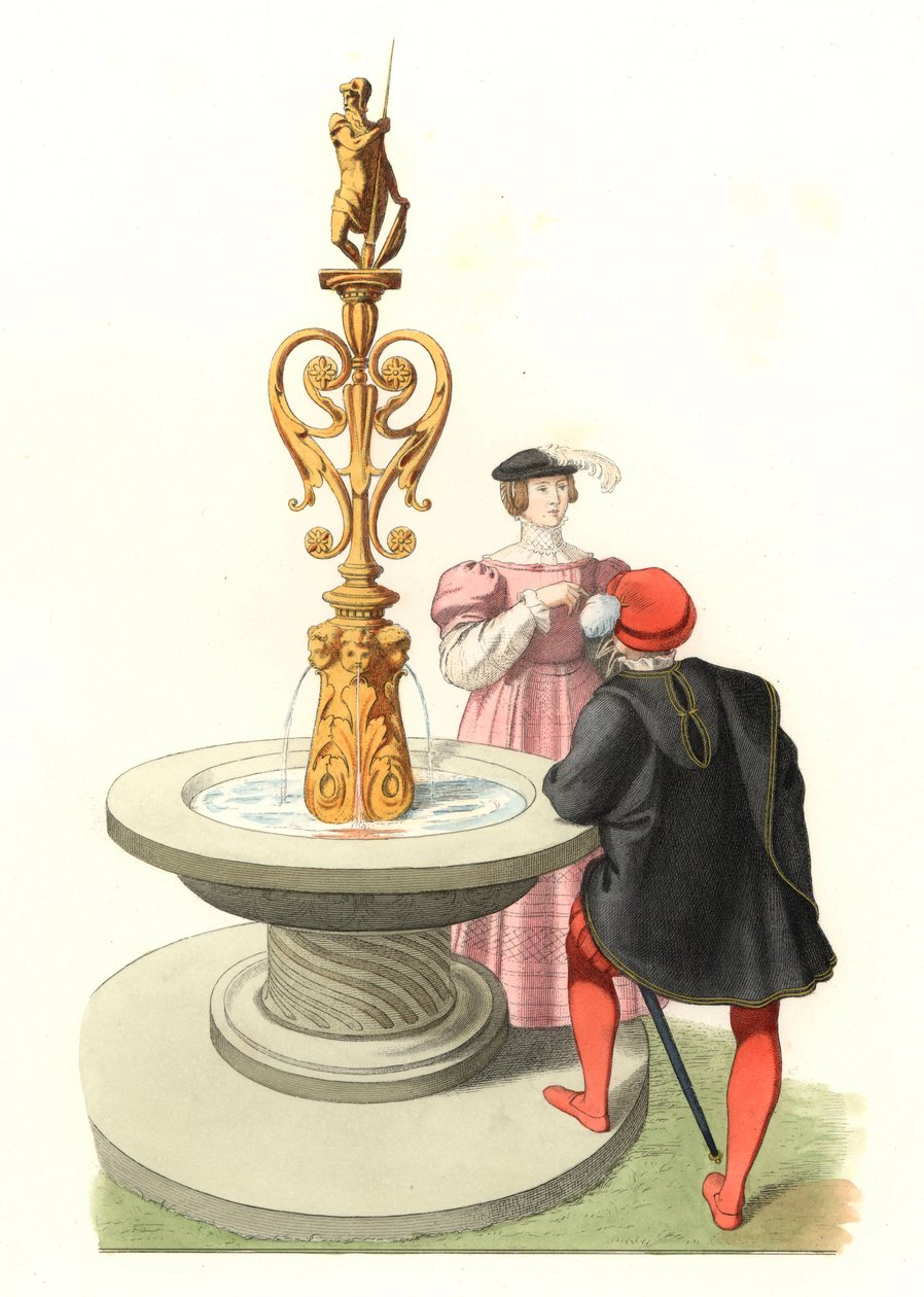 Herre och dam, engelsk adel av Edmond Lechevallier Chevignard