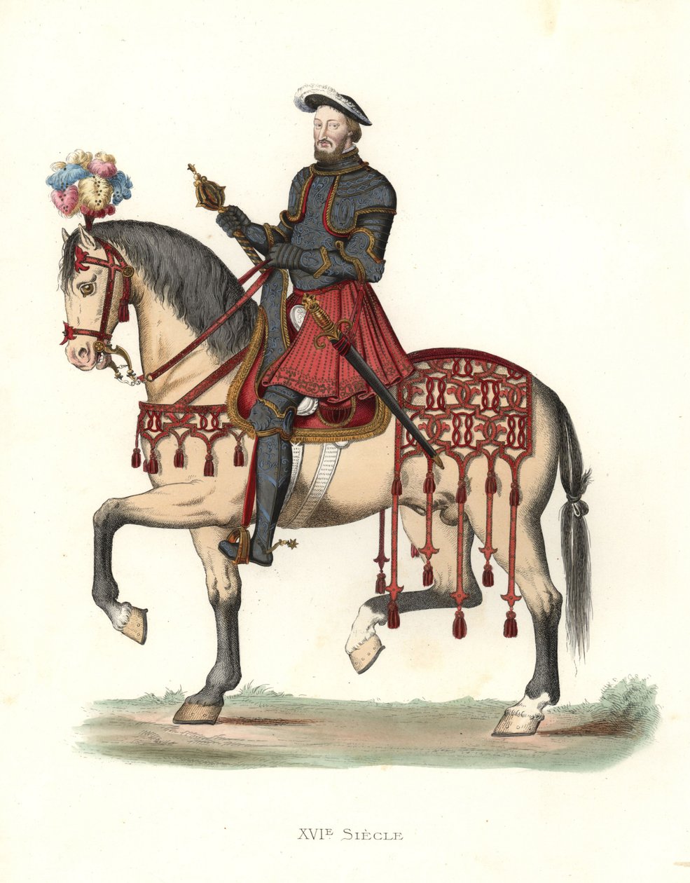 Kung Frans I av Frankrike (1494-1547) av Edmond Lechevallier Chevignard