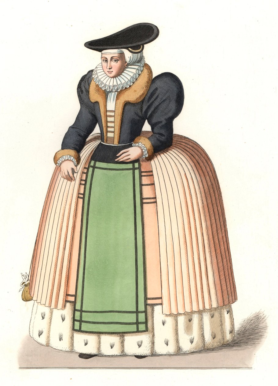 Kvinna från den Alsace-bourgeoisin av Edmond Lechevallier Chevignard