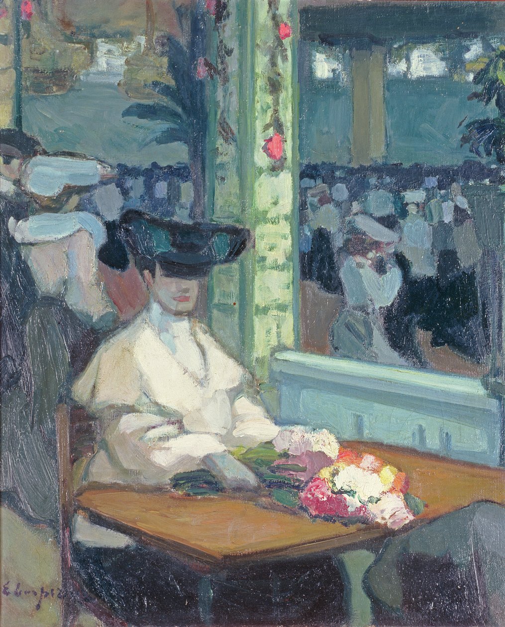väntar (moulin de la gale orolig) av Edmond Lempereur