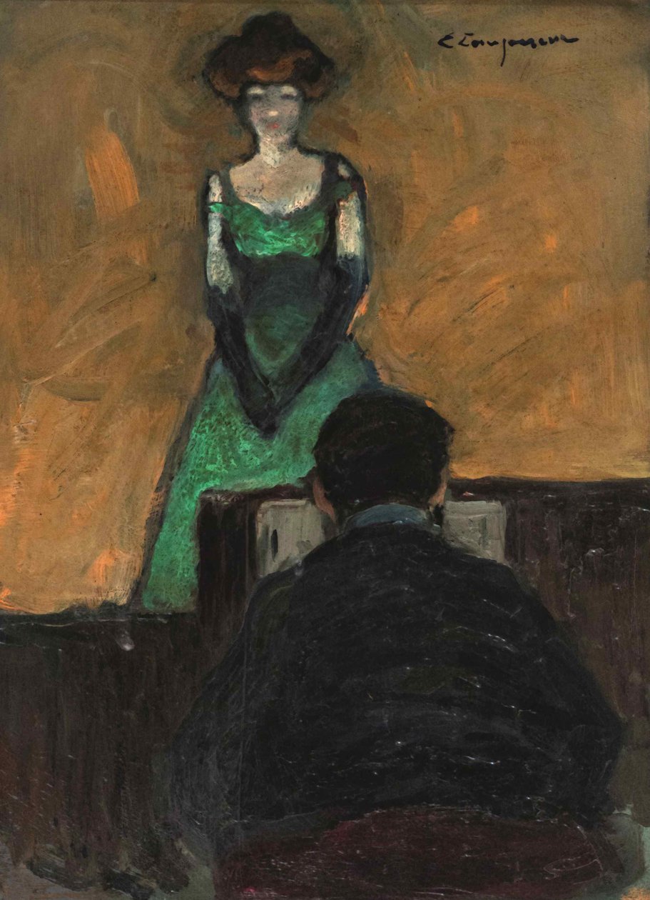 Yvette Guilbert, ca 1895-1900. av Edmond Lempereur