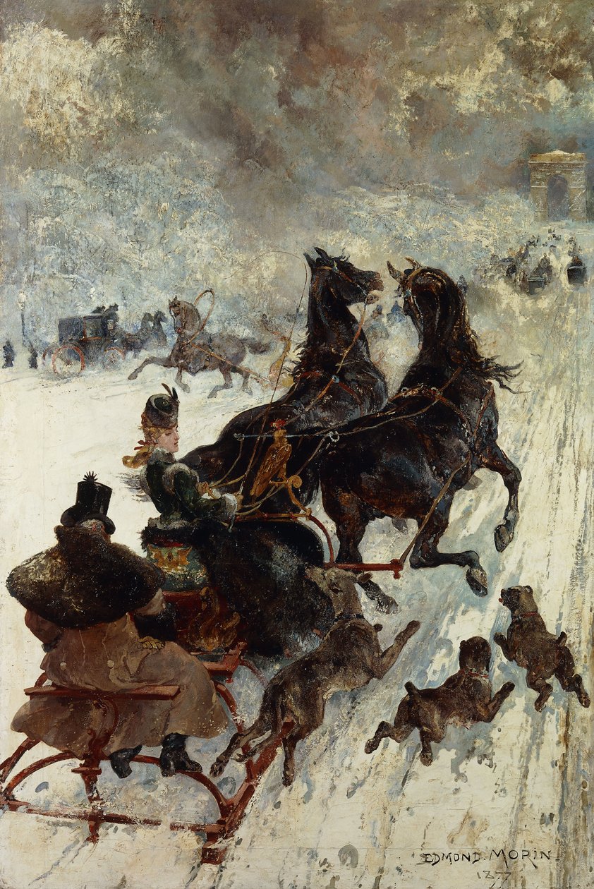 Slädloppet, 1877 av Edmond Morin