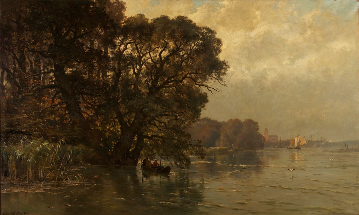 Schelde nära Wetteren (Belgien) av Edmond de Schampheleer
