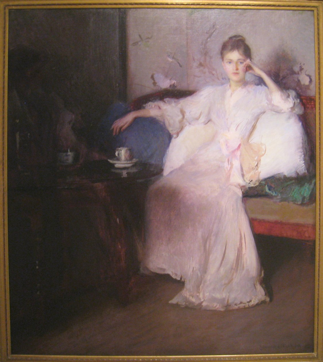 Arrangement in Pink and Gray Afternoon Tea  av Edmund Charles Tarbell