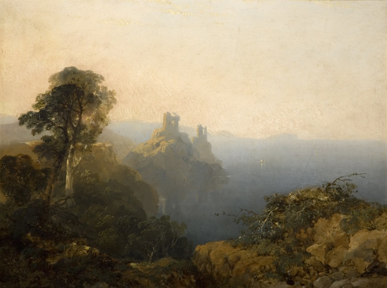 Black Castle, Wicklow, 1854 av Edmund John Niemann