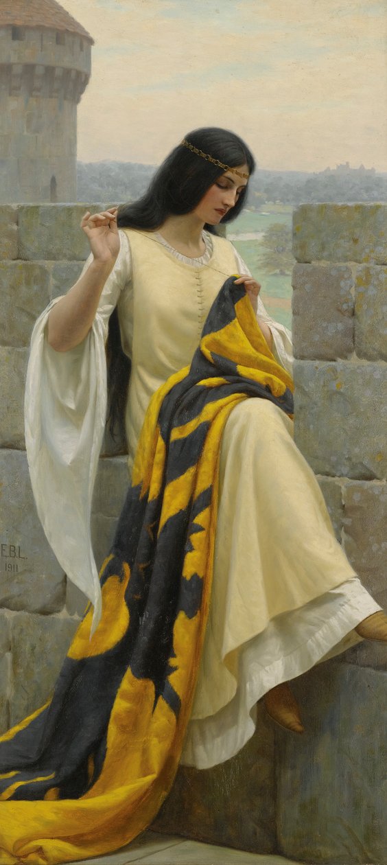 Stitching the Standard  av Edmund Leighton