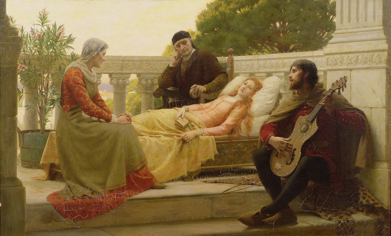 Hur Liza älskade kungen, 1890 av Edmund Blair Leighton