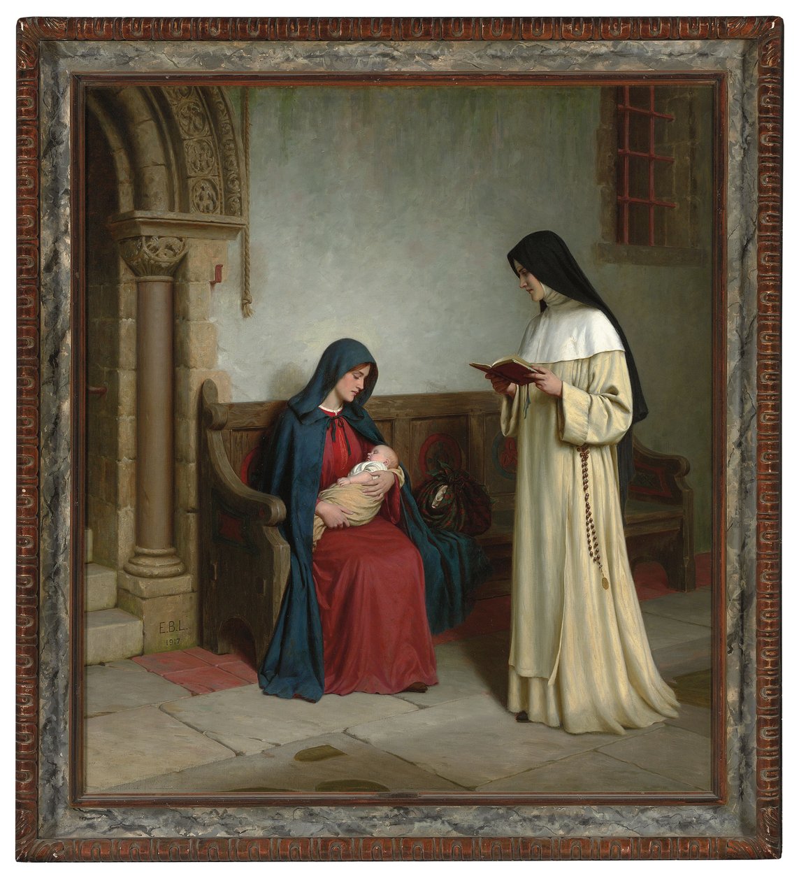 Moderskap, 1917 av Edmund Blair Leighton
