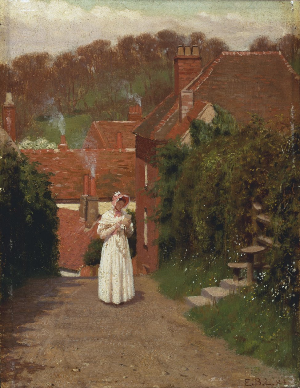 Kärleksbrevet, 1884 av Edmund Blair Leighton