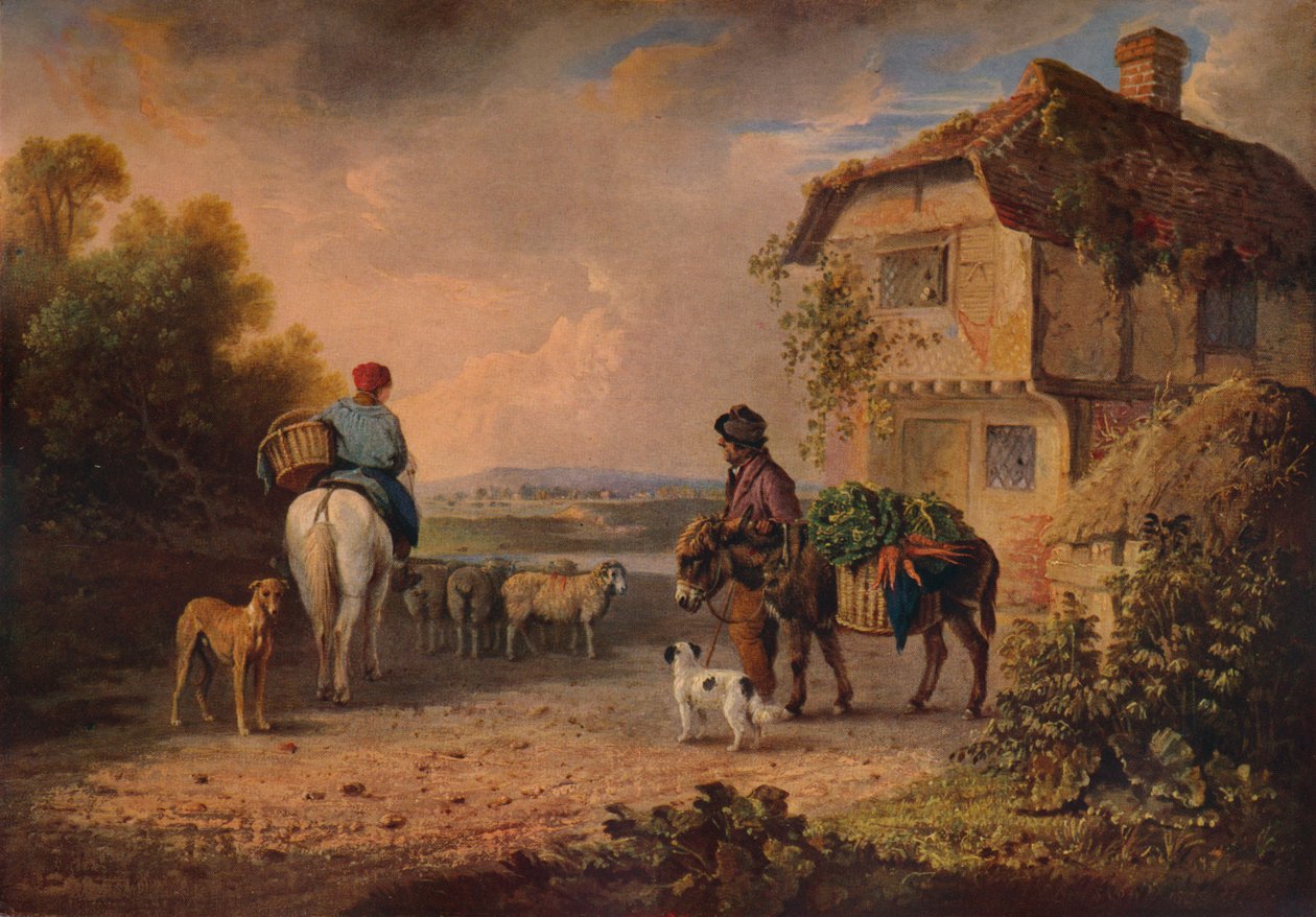 Iväg till marknaden, 1828 av Edmund Bristow