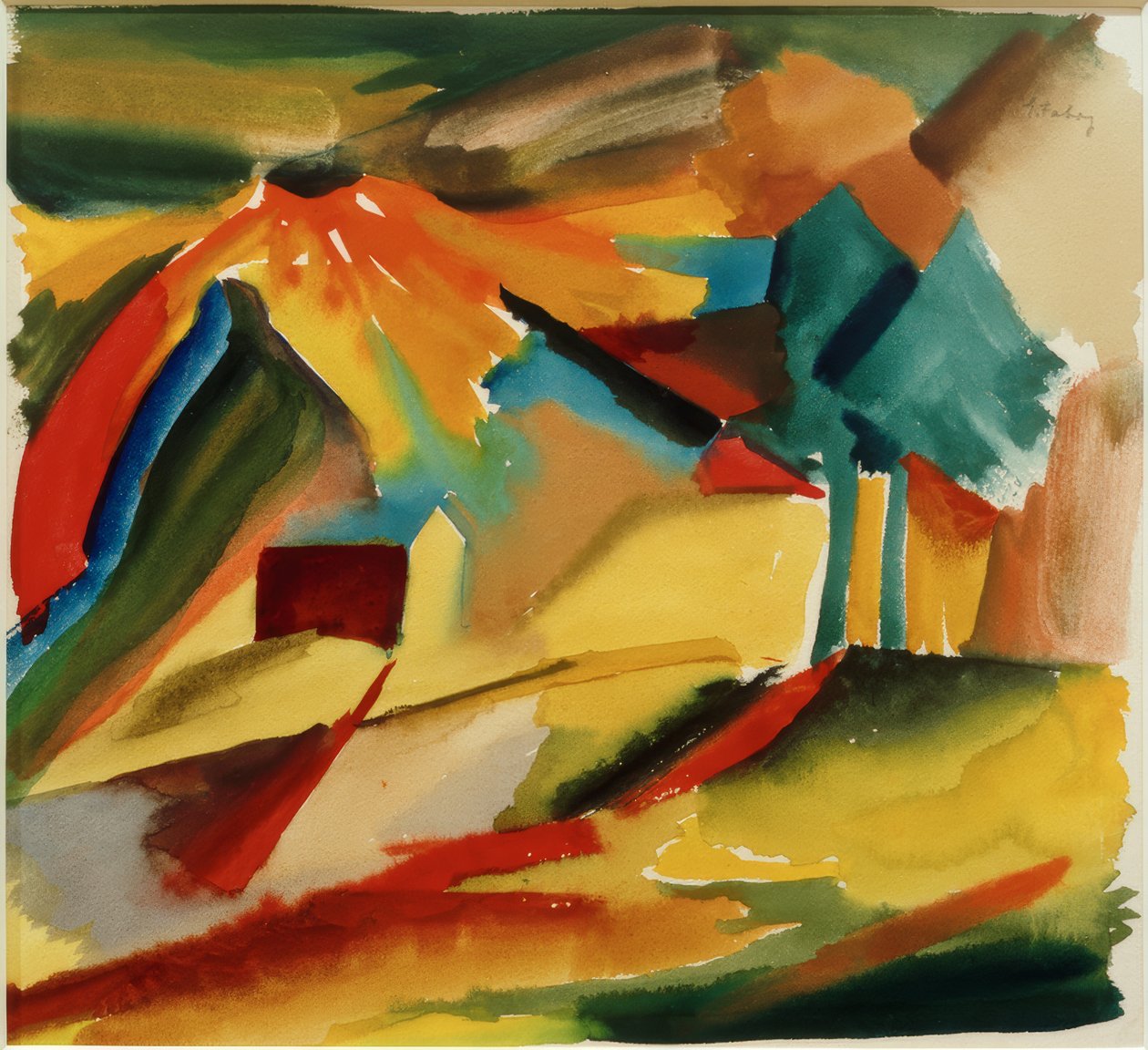 Landskap 3 av Edmund Fabry