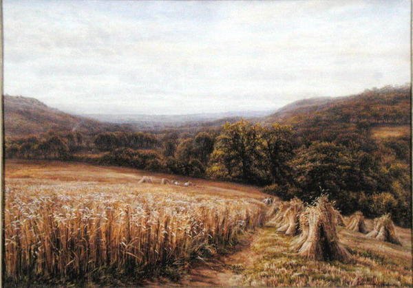 Skördetid nära Ashburton av Edmund George Warren