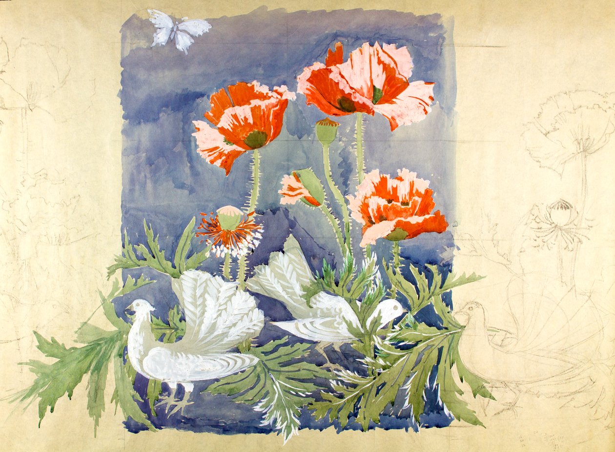Peace c1920 (gouache på papper) av Edmund Hunter