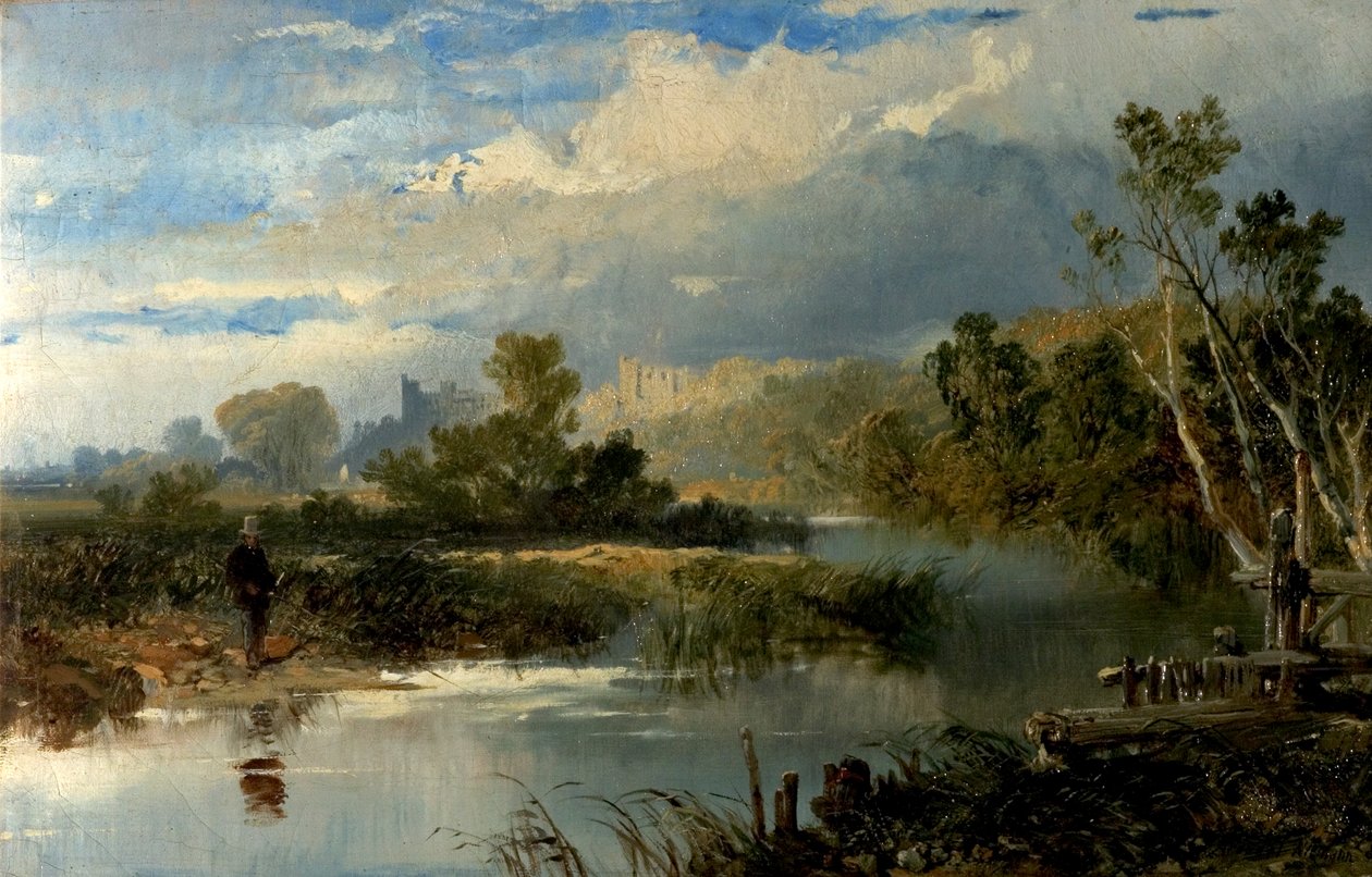 Utsikt över Richmond Hall, Yorkshire av Edmund John Niemann