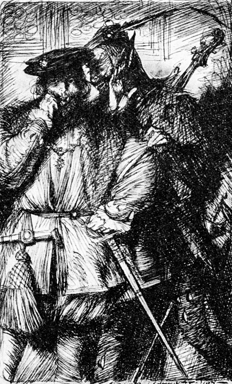 Mefistofeles och Faust, 1923. av Edmund Joseph Sullivan